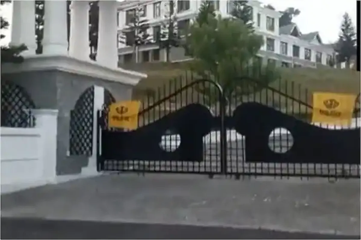 HP: Khalistani Flags put up on Main Gate and Boundary Wall of Assembly in Dharamshala