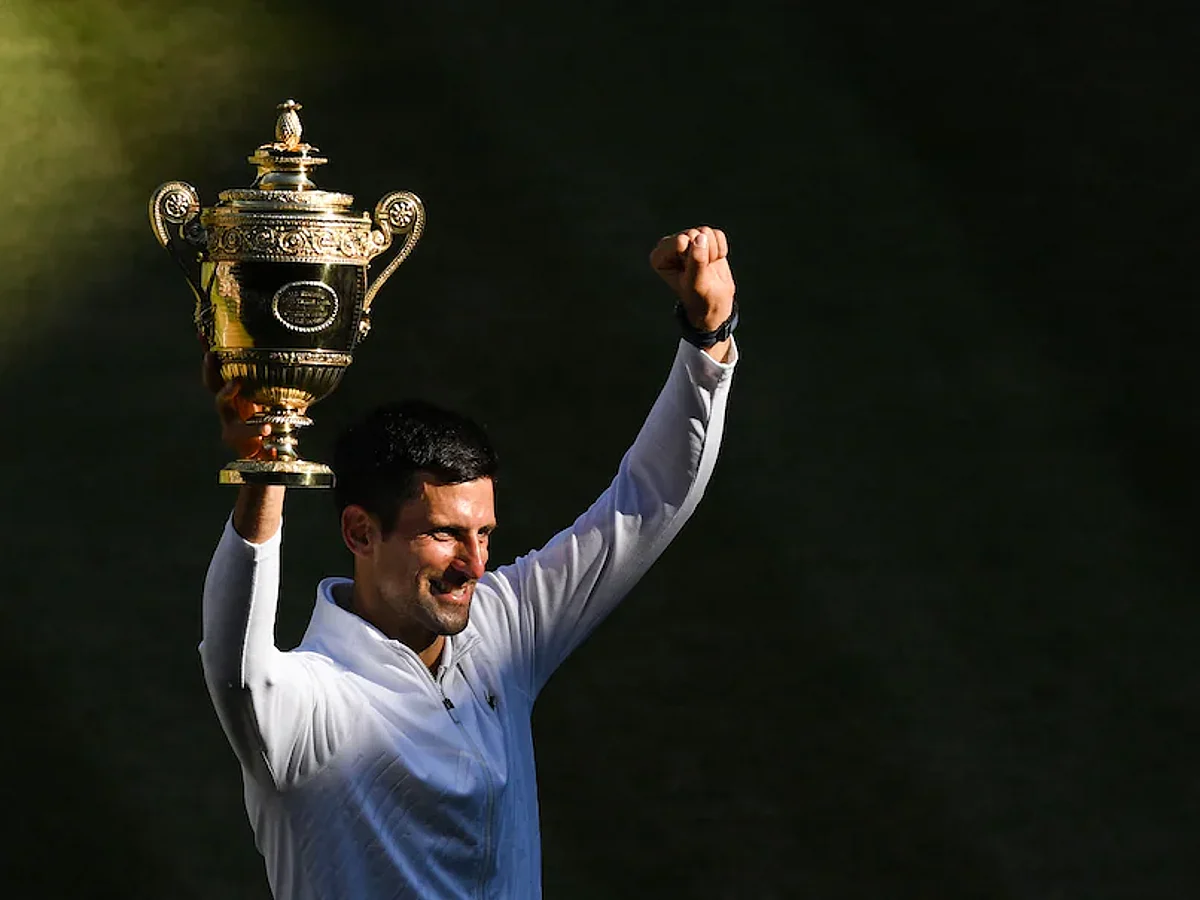 Djokovic after winning the 7th Wimbledon title.