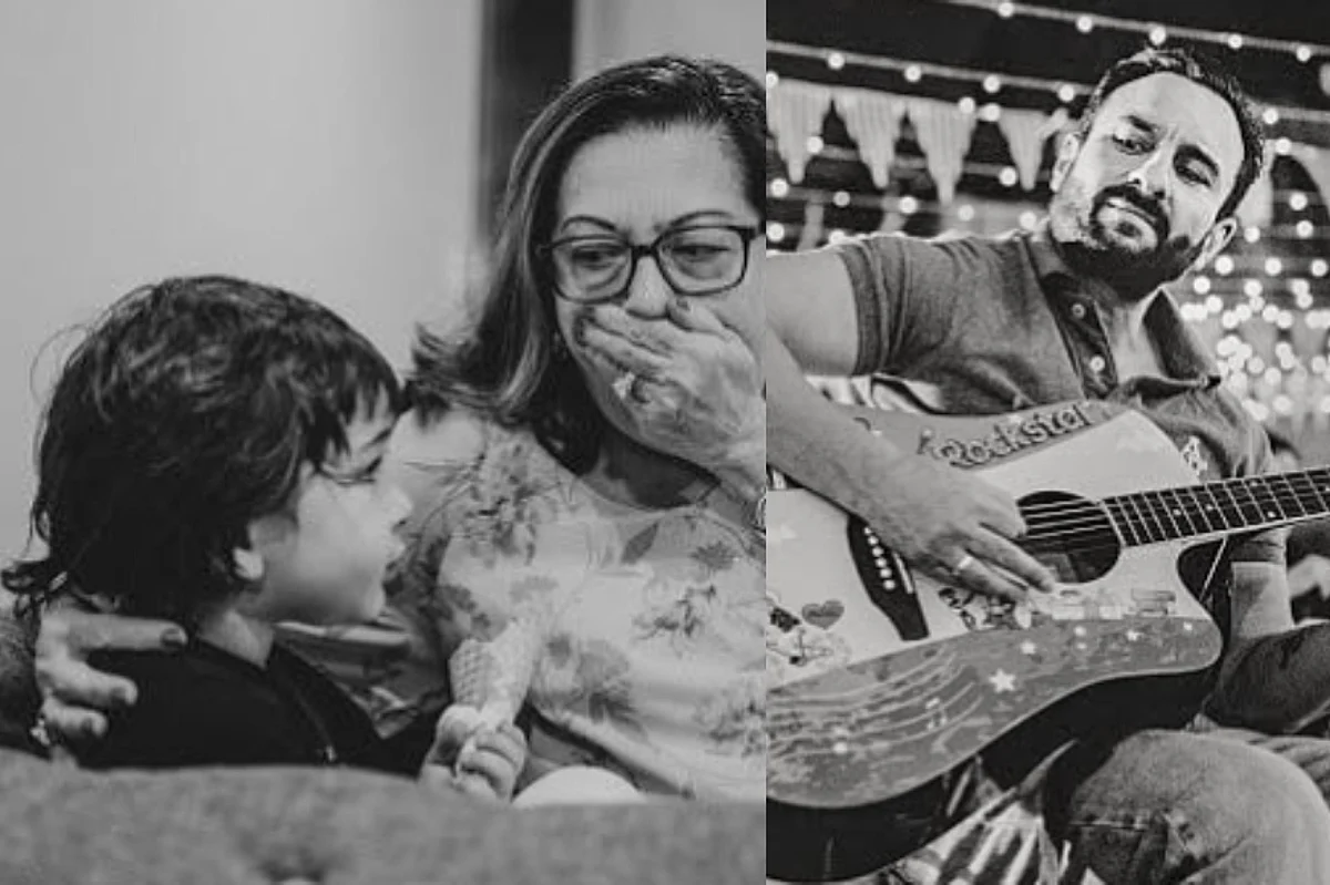 When Saif Ali Khan became Guitarist on Son Taimur’s Birthday, Photo went Viral