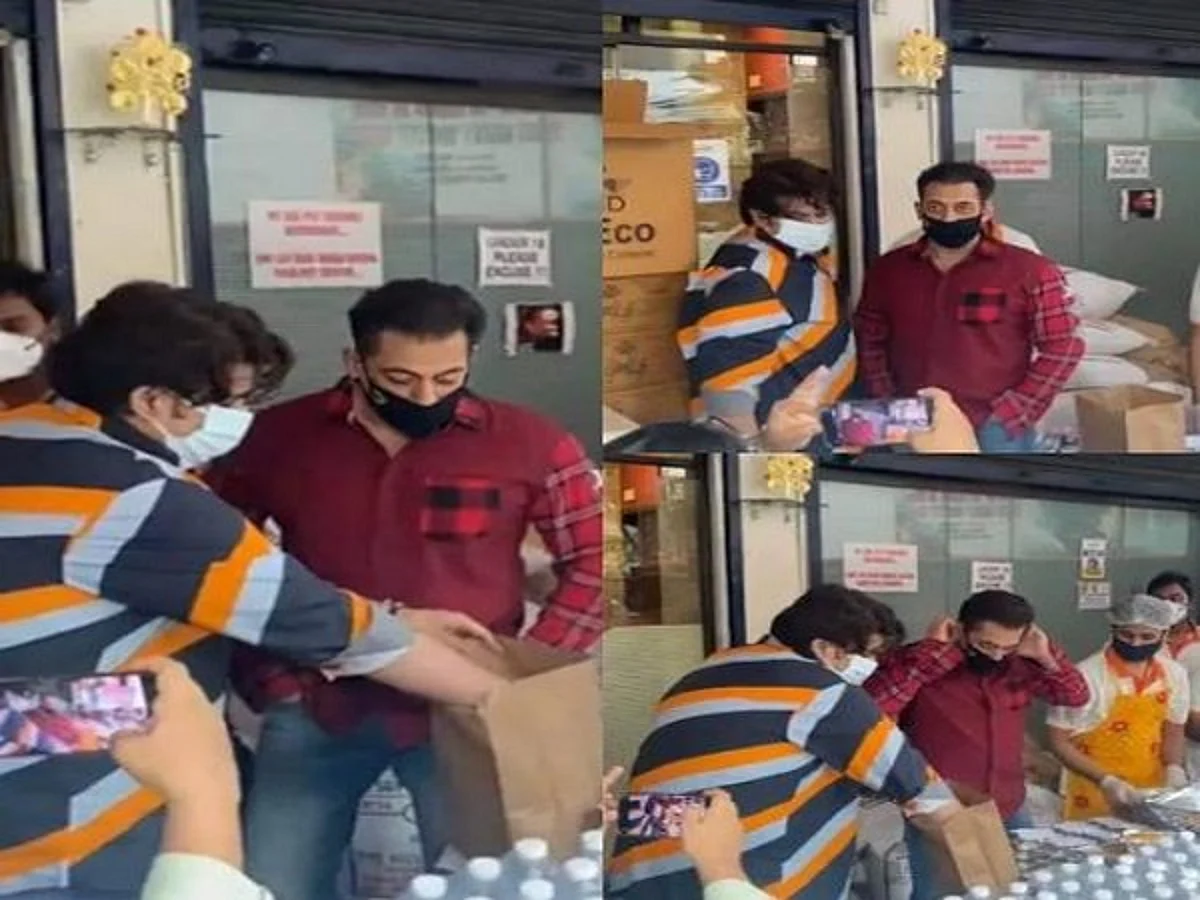 Salman Khan visits ‘Bhaijaanz Kitchen’ to Check Quality of Food Supplied to Frontline Workers