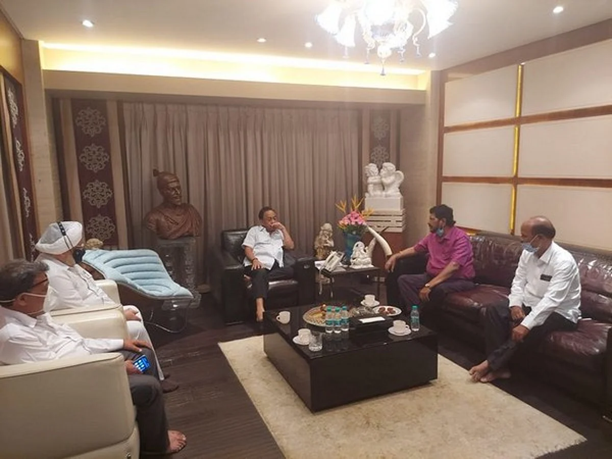 Ramdas Athawale meets Union Minister Narayan Rane in Mumbai