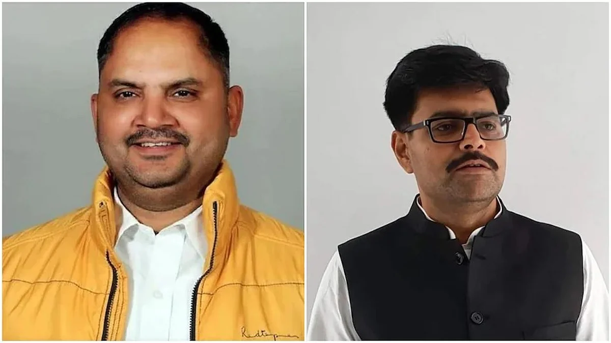 सपा प्रत्याशी अभय सिंह और बीजेपी उम्मीदवार खब्बू तिवारी
