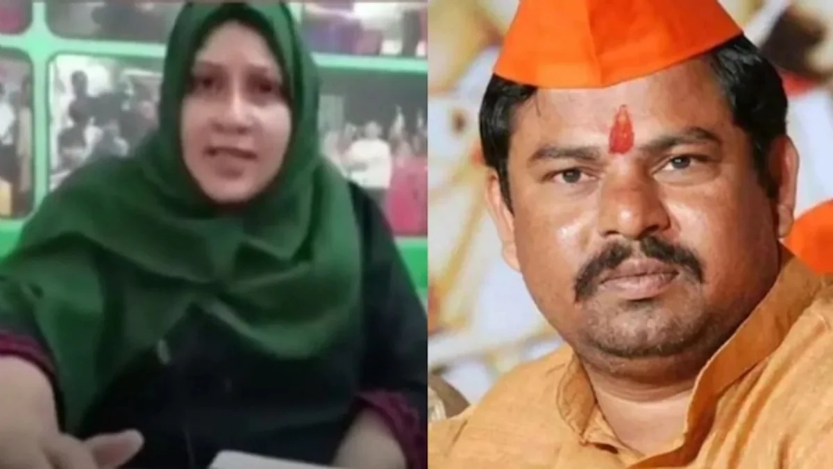 'तेरी जुबान निकाल दूंगी', कांग्रेस नेता आयशा फरहीन की राजा सिंह को धमकी, देखें वीडियो