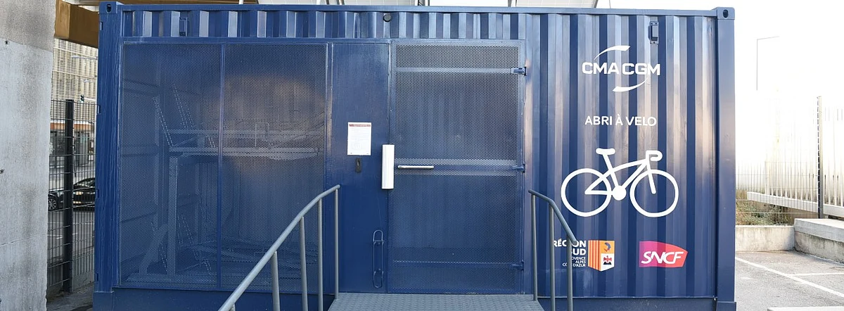 CMA CGM Opens Solar Panels Fitted Bike Shelter
