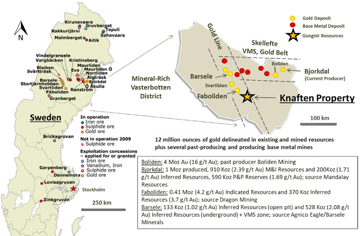 Gungnir Resources Doubles Extent of Knaften 300 Gold Zone