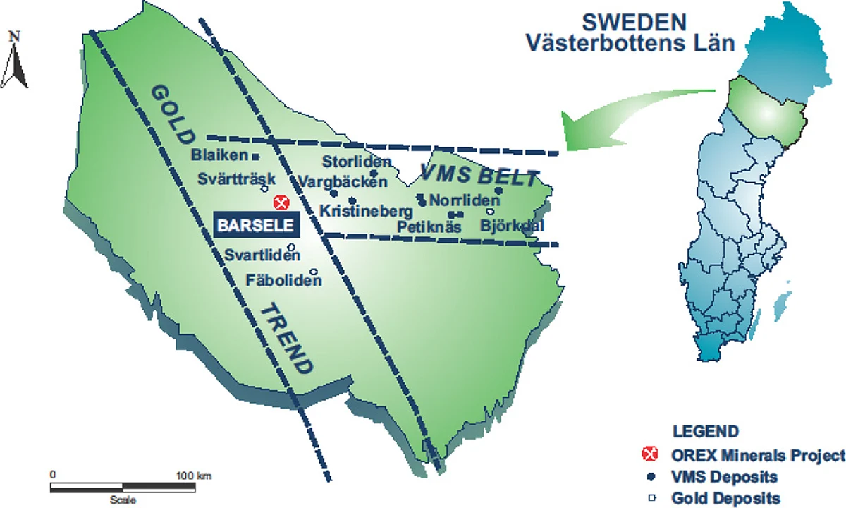 Barsele Minerals Update on the Barsele Gold-VMS Project