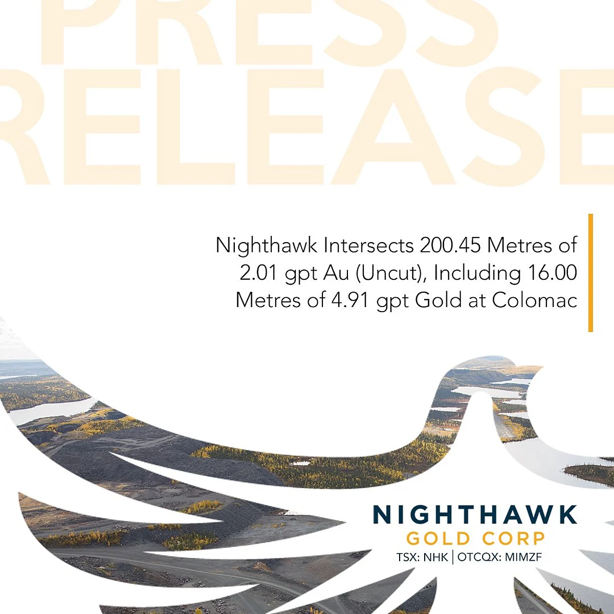 Nighthawk Gold Drilling Update for Colomac Gold Project