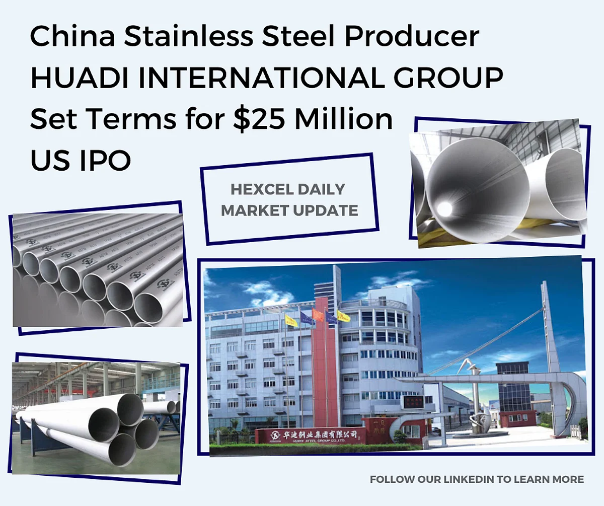 Huadi International Plans NASDAQ IPO