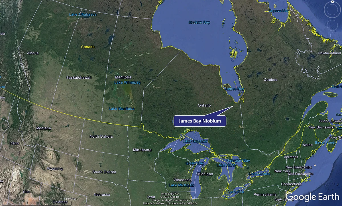 Niobay Metals Files Positive James Bay Niobium PEA