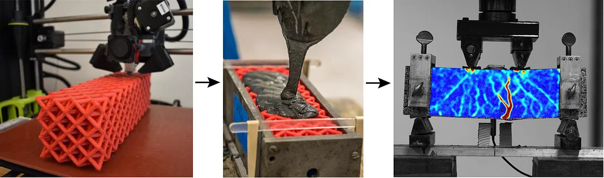 Polymer Lattice Reinforcement for Enhancing Ductility of Concrete