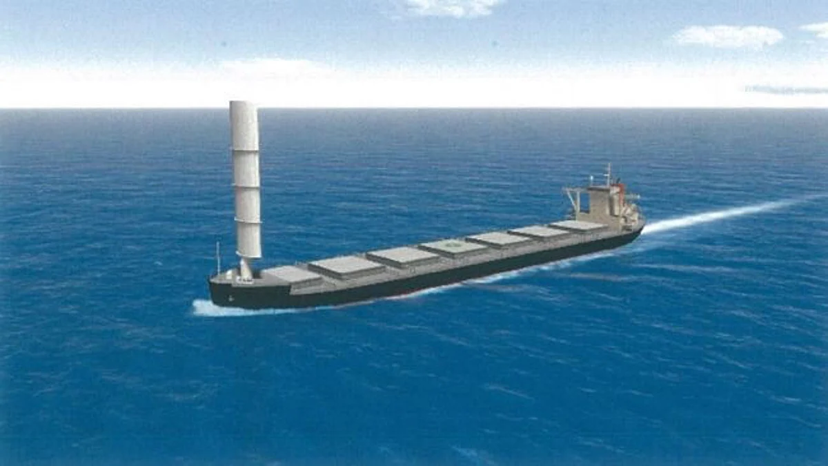 MOL & Tohoku Electric Coal Carrier with Hard Sail Wind