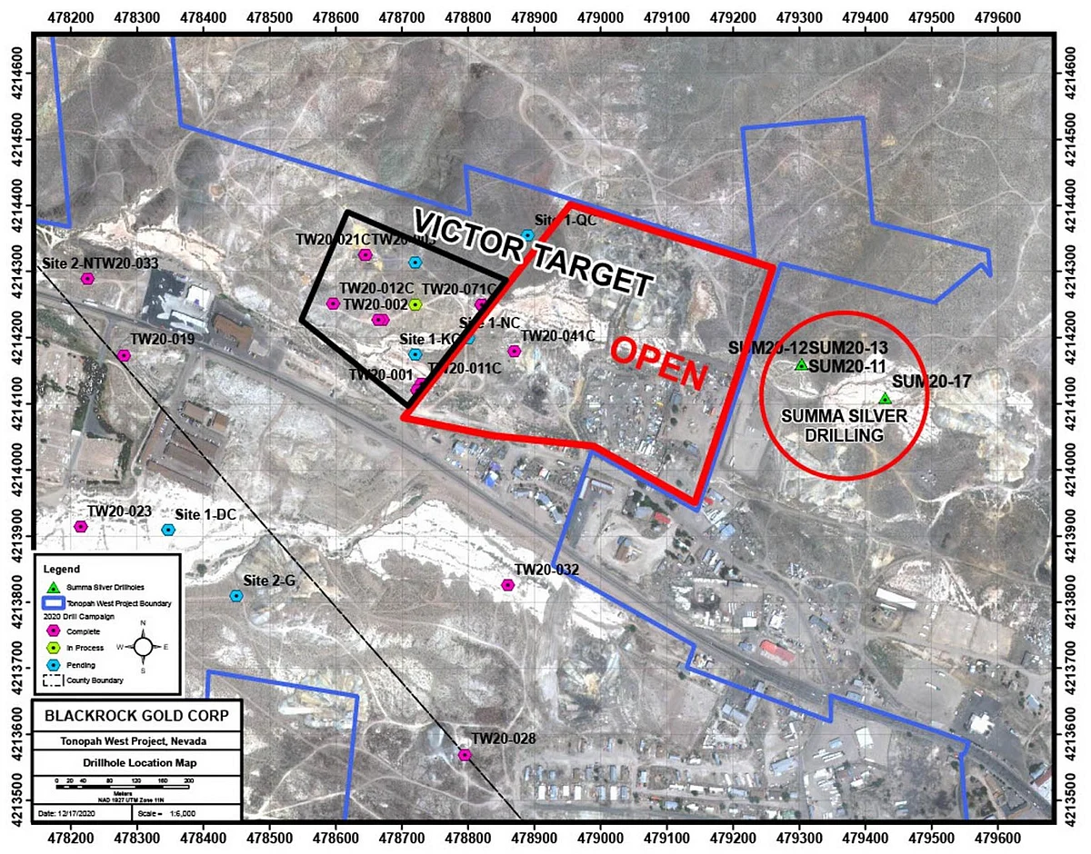 Blackrock Gold Victor Target in Tonopah West Project