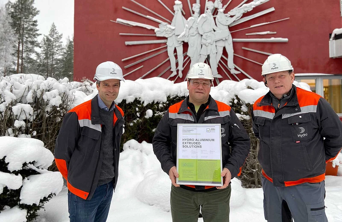 Hydro Magnor Extrusion Plant Achieves ASI Certification
