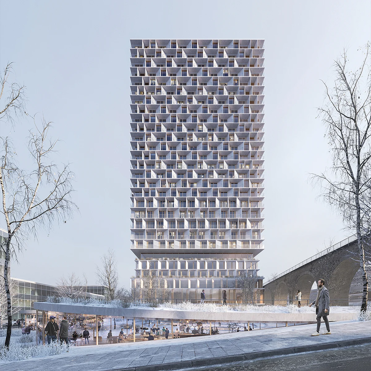 3XN & IttenBrechbühl on to Design Wooden Tower in Switzerland