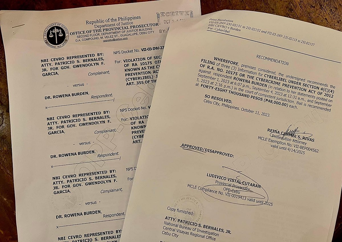 Gwen Garcia's critic, Rowena Burden, indicted for cyberlibel - Vimarsana News