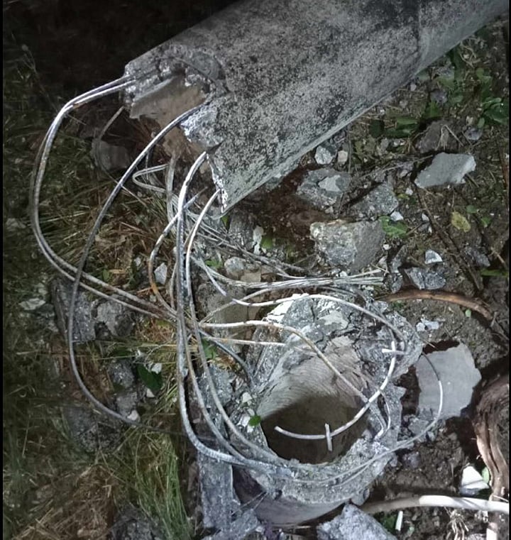 Improvised Bomb Explosion Toppled Power Post: Zamboanga City Electric Cooperative (Zamcelco) Affected - Vimarsana News