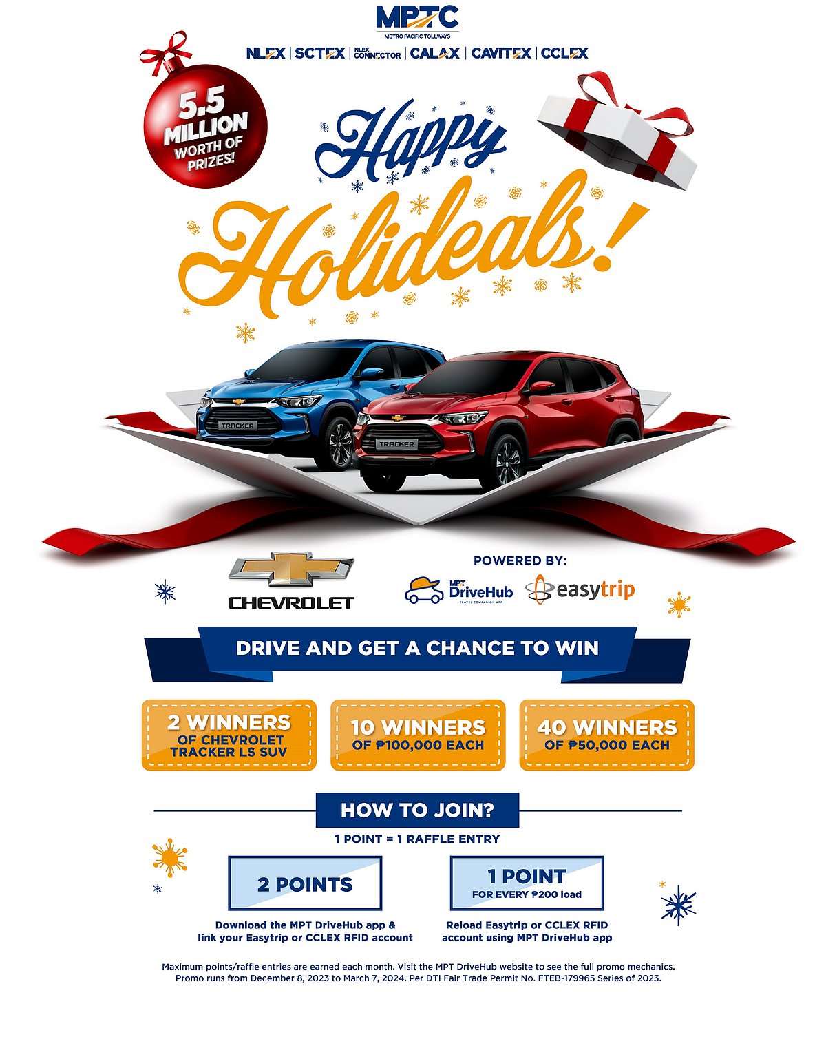 2024 Happy Holideals: Win Over P5 Million Worth of Prizes with MPTC & Chevrolet Philippines! - Vimarsana News