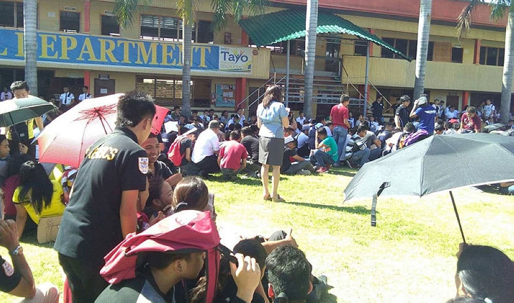 Lokal Kasikas OCD earthquake drill gihimo sa Mats College
