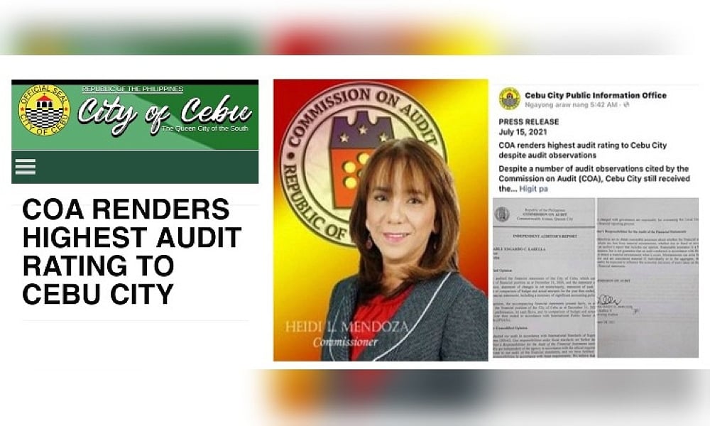 EXPLAINER: COA clarifies 'highest rating' it gave Cebu City, other