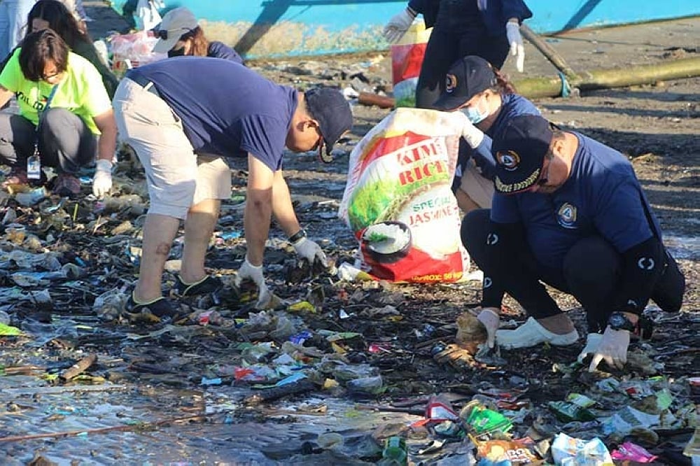 Singleuse plastics collected in Bacolod on World Ocean Day