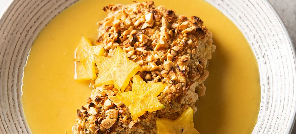 Lionfish and Carambola Cashews, one of the recipes included in the Cookbook in Support of the United Nations