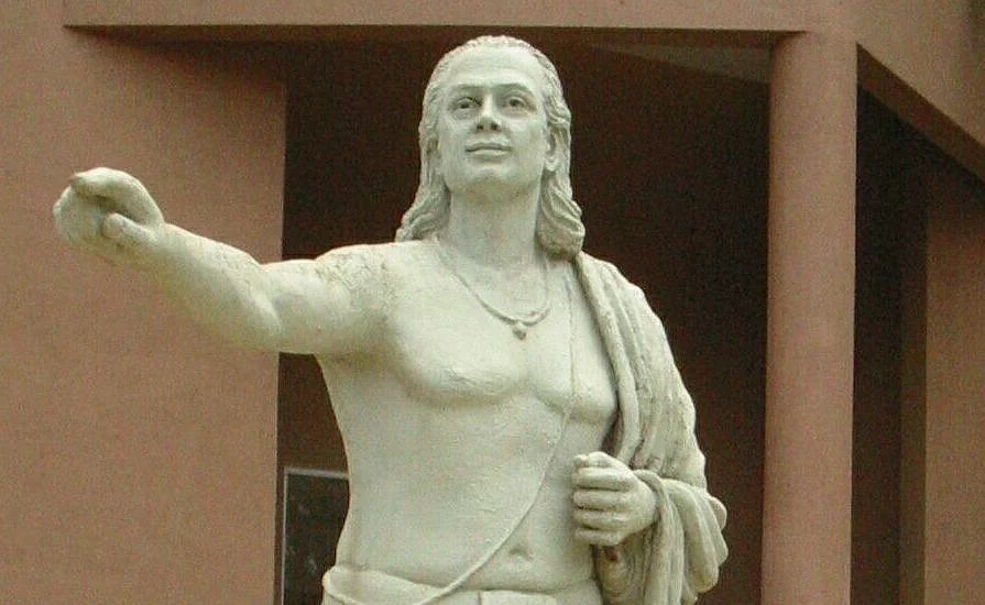 Statue of Aryabhata on the grounds of IUCAA, Pune