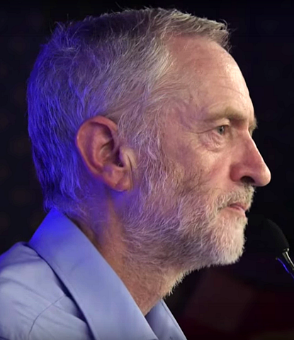 Corbyn speaking at a Liverpool rally
