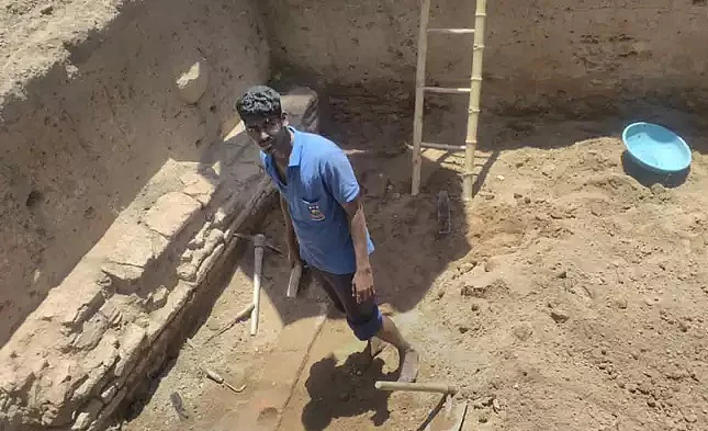 Phd students from Madras University are involved in supervising trench level excavations.