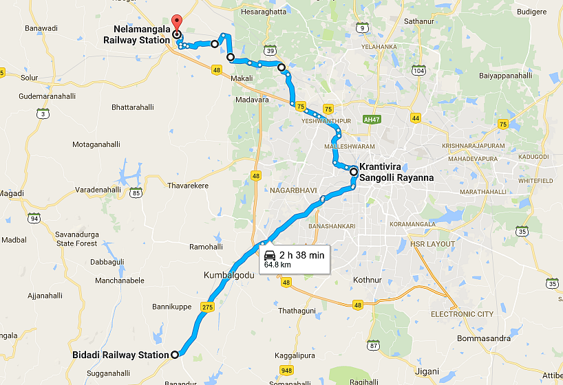 Bidadi to Nelamangala