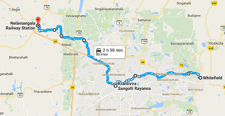 Nelamangala to Whitefield