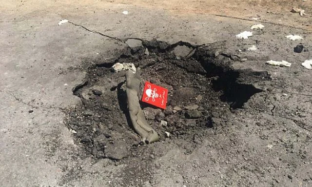 Photograph of the attack site used by US agencies as a proof.