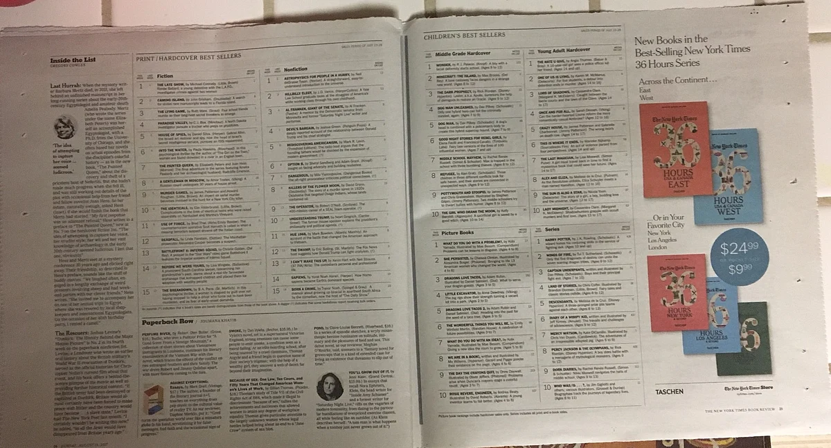 A sample <i>New York Times</i> list