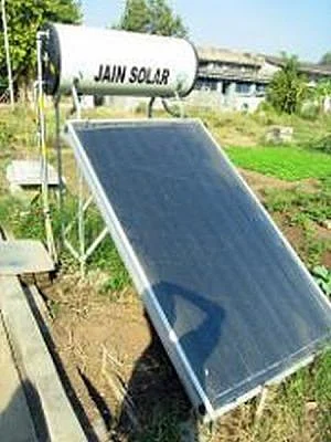 Solar HWHs are compact fixtures which are typically placed on rooftops so that gravity easily feeds hot water down into the home’s plumbing. (Photo Courtesy: Ajay Tallam) 