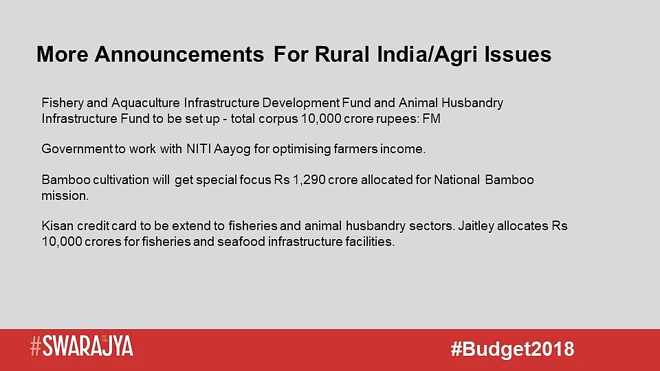Budget 2018 LIVE: Arun Jaitley’s Budget Has A Massive Rural Focus