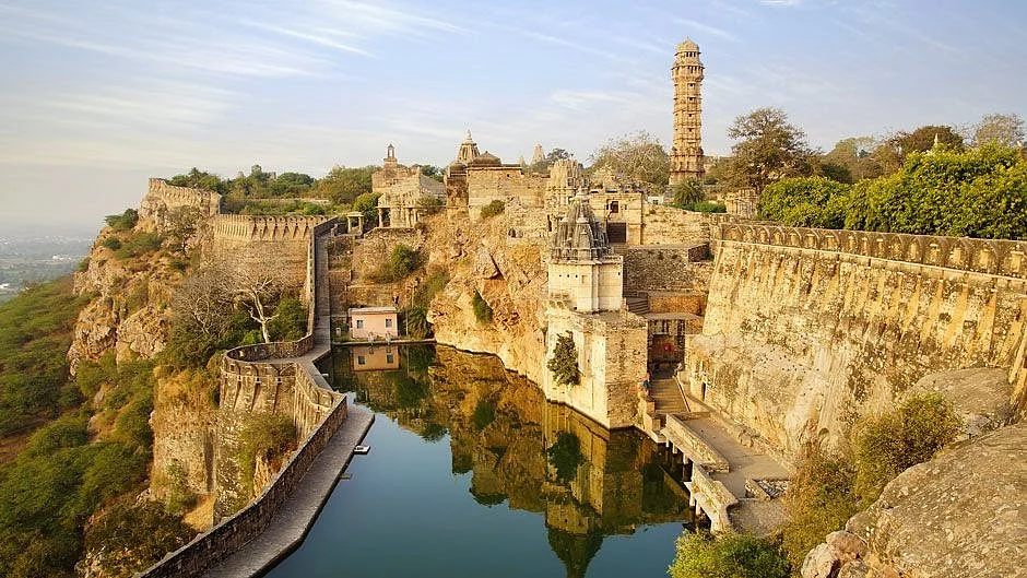 The Vijay Stambha at the Chittorgarh fort
