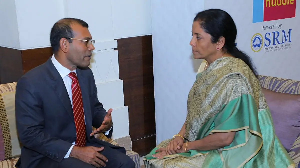 Amid Ongoing Crisis, Maldives’ Former President Mohamed Nasheed Meets Defence Minister Sitharaman