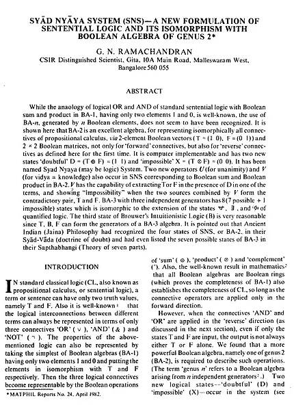 A paper in the journal <i>Current Science</i>