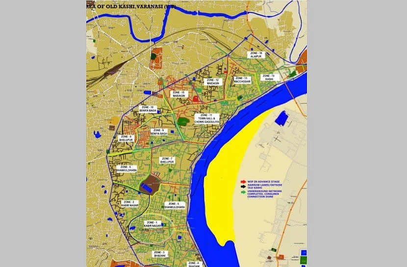 The IPDS team had divided old Kashi into 16 zones.