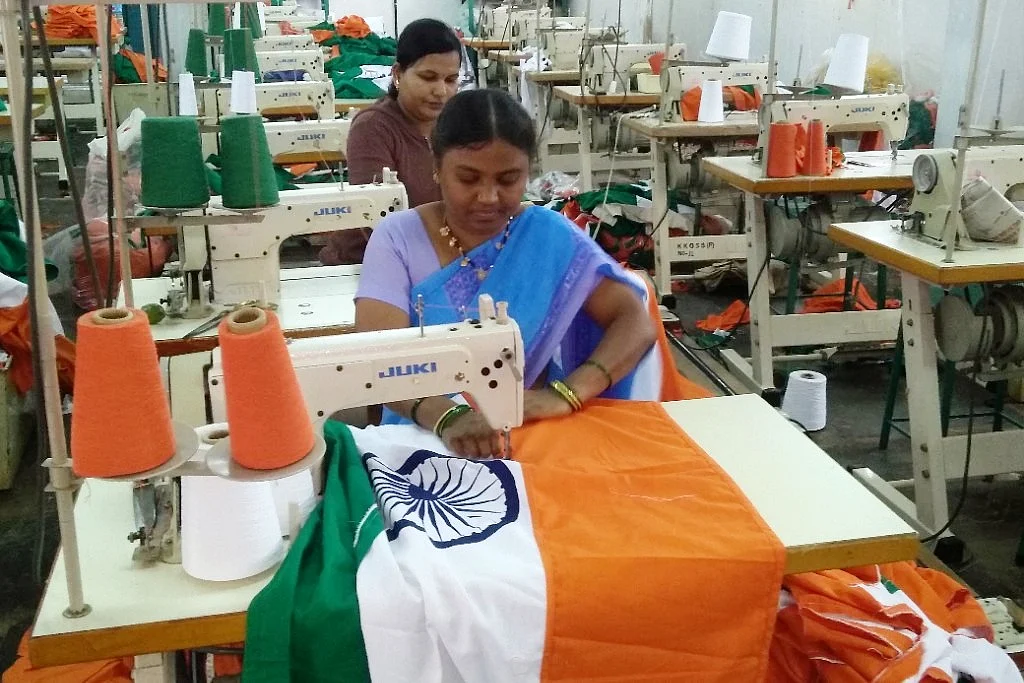 The Tricolour being put together - One panel at a time.