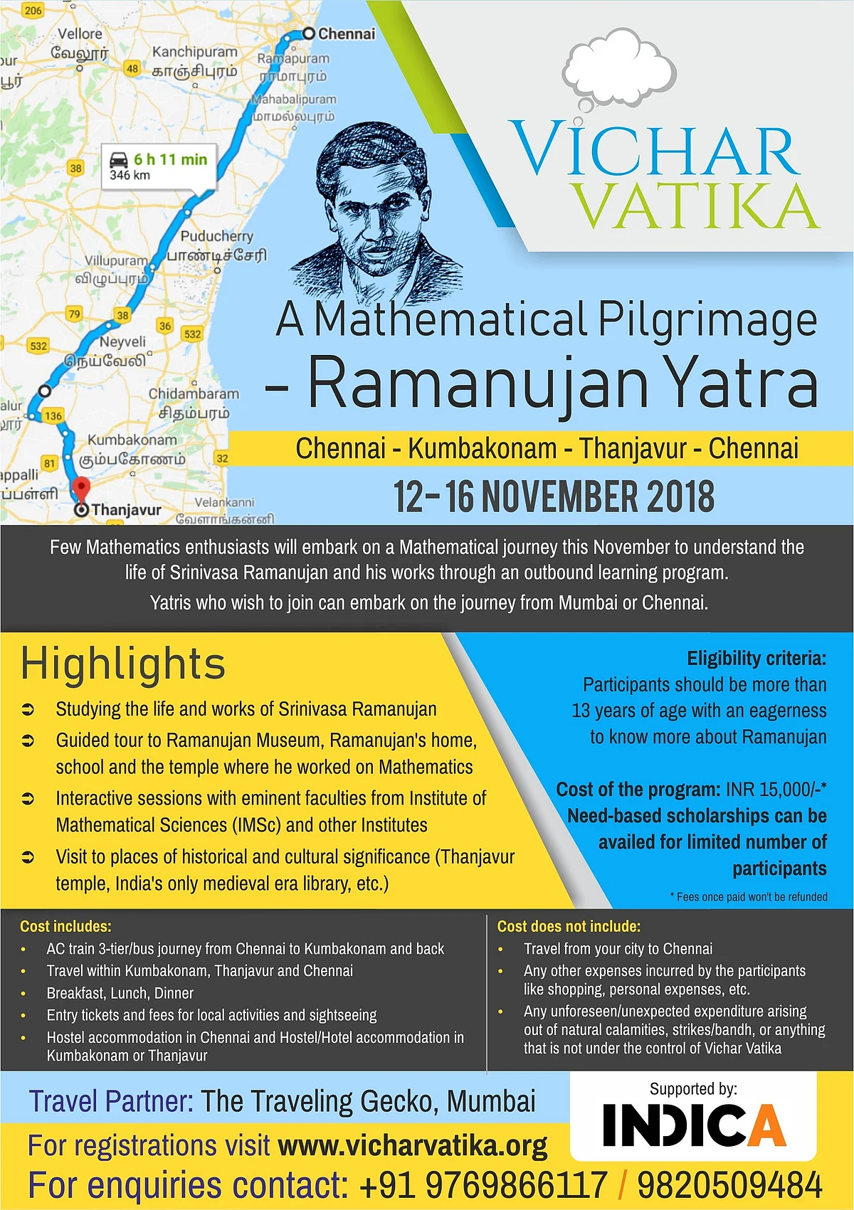 Ramanujan Yatra – A Mathematical Pilgrimage Of The Life And Works Of The Indian Genius