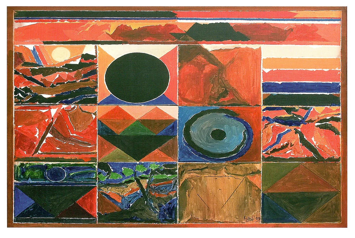 In his own spiritual journey that stands unparalleled in colour and depiction,Sayed Haider Raza has offered his tribute to the bindu 