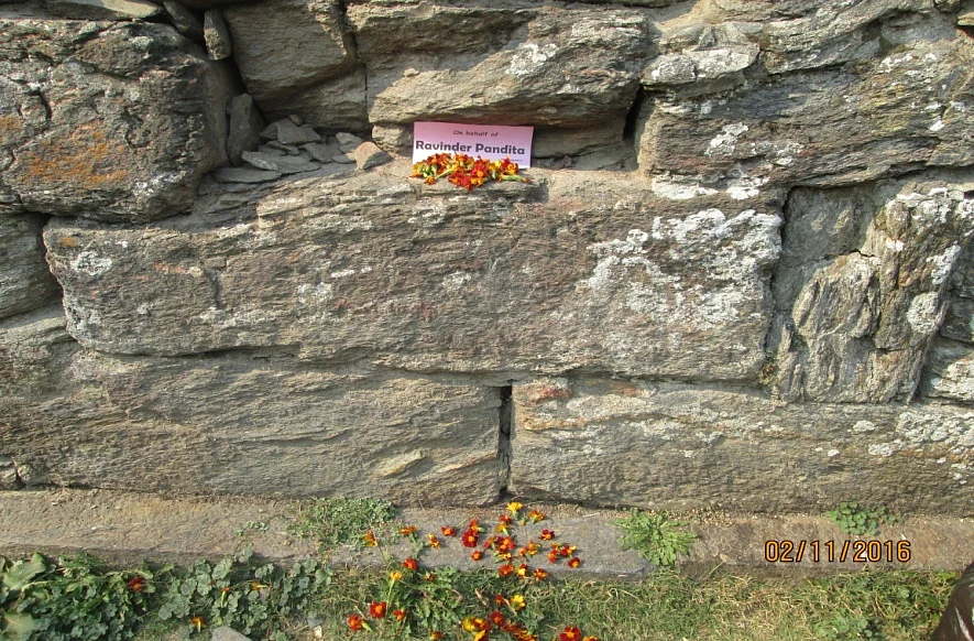 Flowers offered at the Sharada shrine