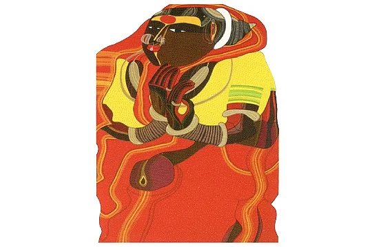 Red arrives in mantras that invoke sindura and rakta,in sindura and kumkum, it arrives in japa, the flower, in red drapes. 