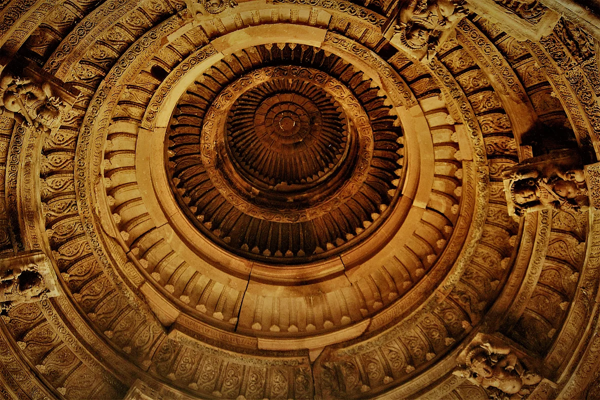 The artistic ceiling done by Dr Muhammed and his team.
