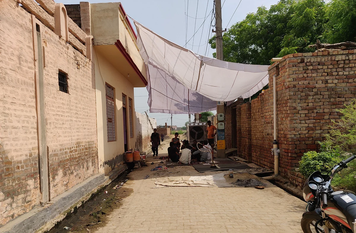 Outside the house of Naresh Saini on 24 July.