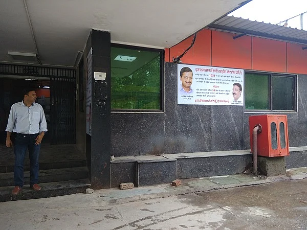 A scene outside one of the government-run hospitals in Delhi. 