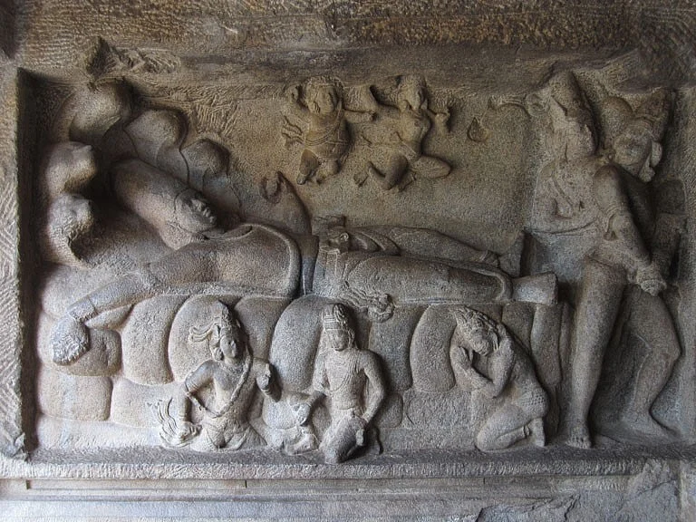 The Ananta Sayana sculpture.
