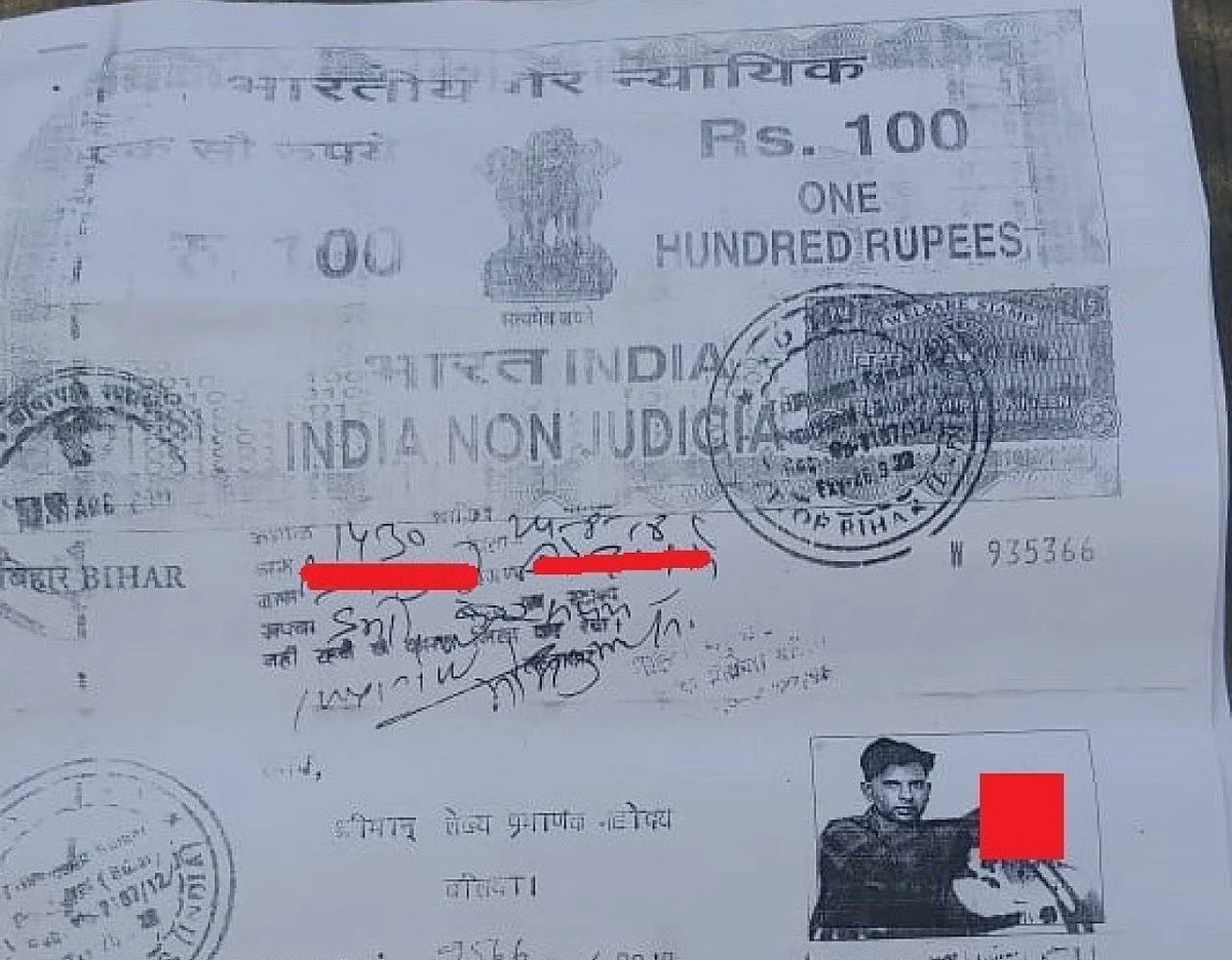 Notarised affidavit by the minor girl.