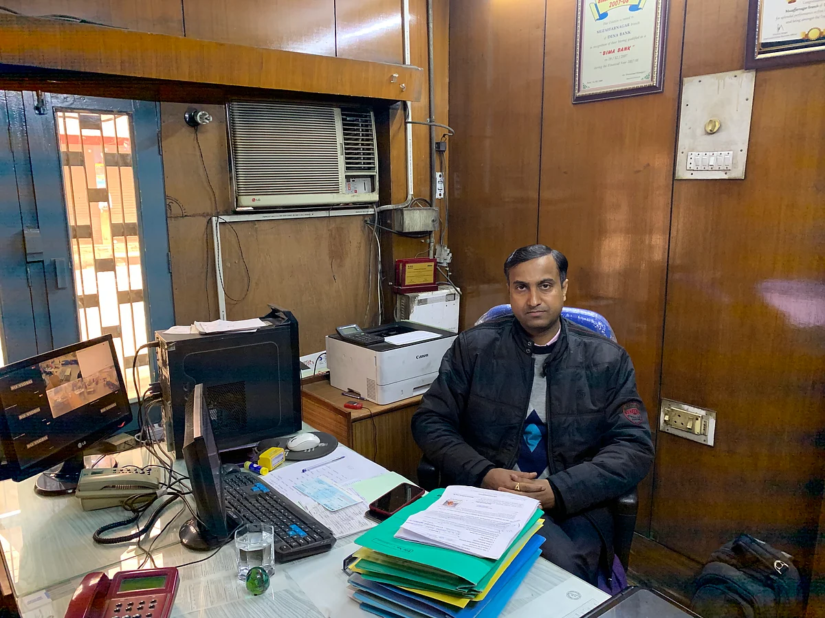 Sumit Khari, branch manager of Dena bank, Meerut Road