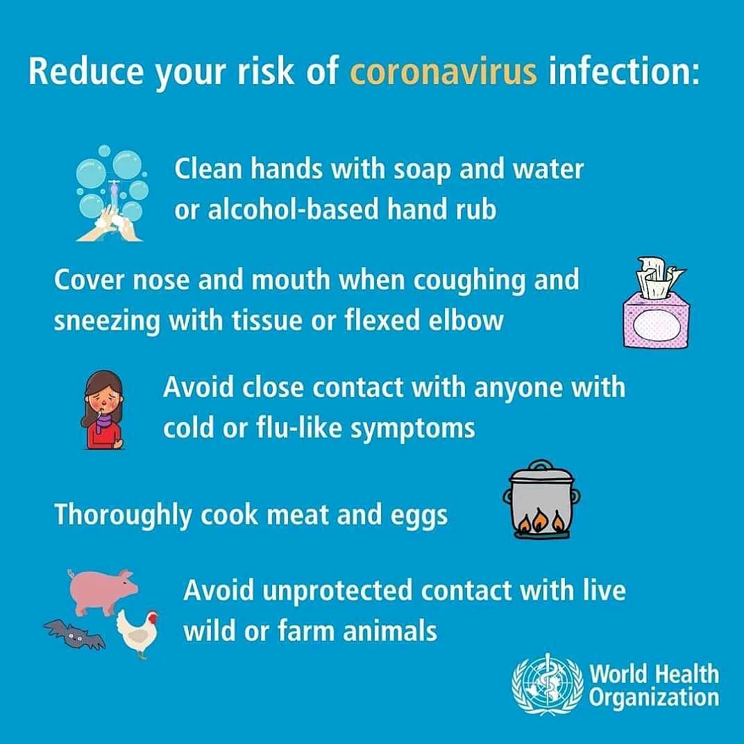 Infographic of a summary of standard precautions issued by World Health Organisation. Source: WHO.